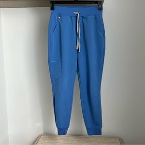 FIGS Womens Technical Collection Zamora Scrub Pants Small Petite Blue Jogger
